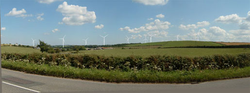 photomontage by RES of proposed Den Brook Valley wind farm photomontage by RES of proposed Den Brook Valley wind farm